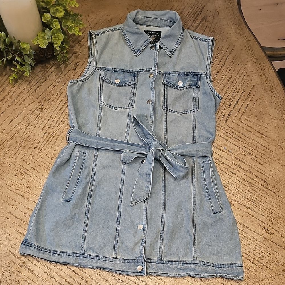 Cavalini Light Blue Denim Dress Size S NEVER WORN